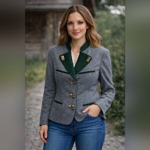 Pristine Vintage 1990s Austrian Loden Janker Coat – Never Worn size EU 50 womens